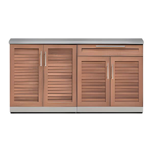 NewAge Outdoor Kitchens Grove 3-Piece Outdoor Kitchen Set with Countertops-66723-Garage Giant