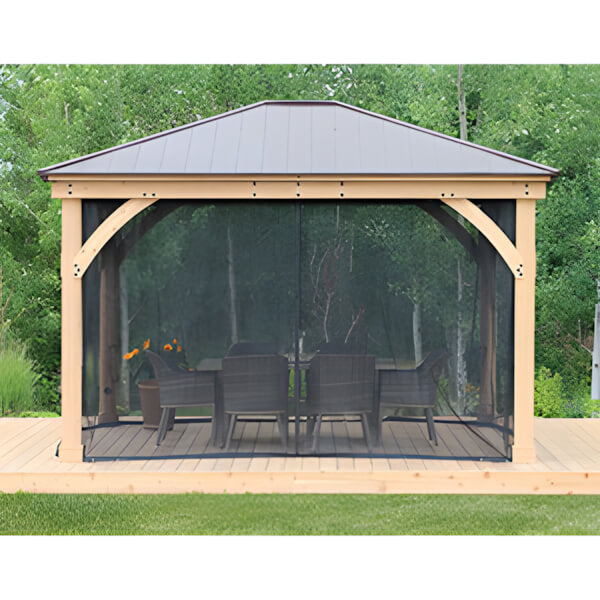 Yardistry 12 x 14 Meridian Gazebo Mesh Netting - Thumbnail 3