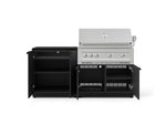 NewAge Outdoor Kitchens Stainless-Steel 4-Piece Cabinet Set with Base, Grill Cabinet, Platinum Grill, and Countertop-73464-Garage Giant 