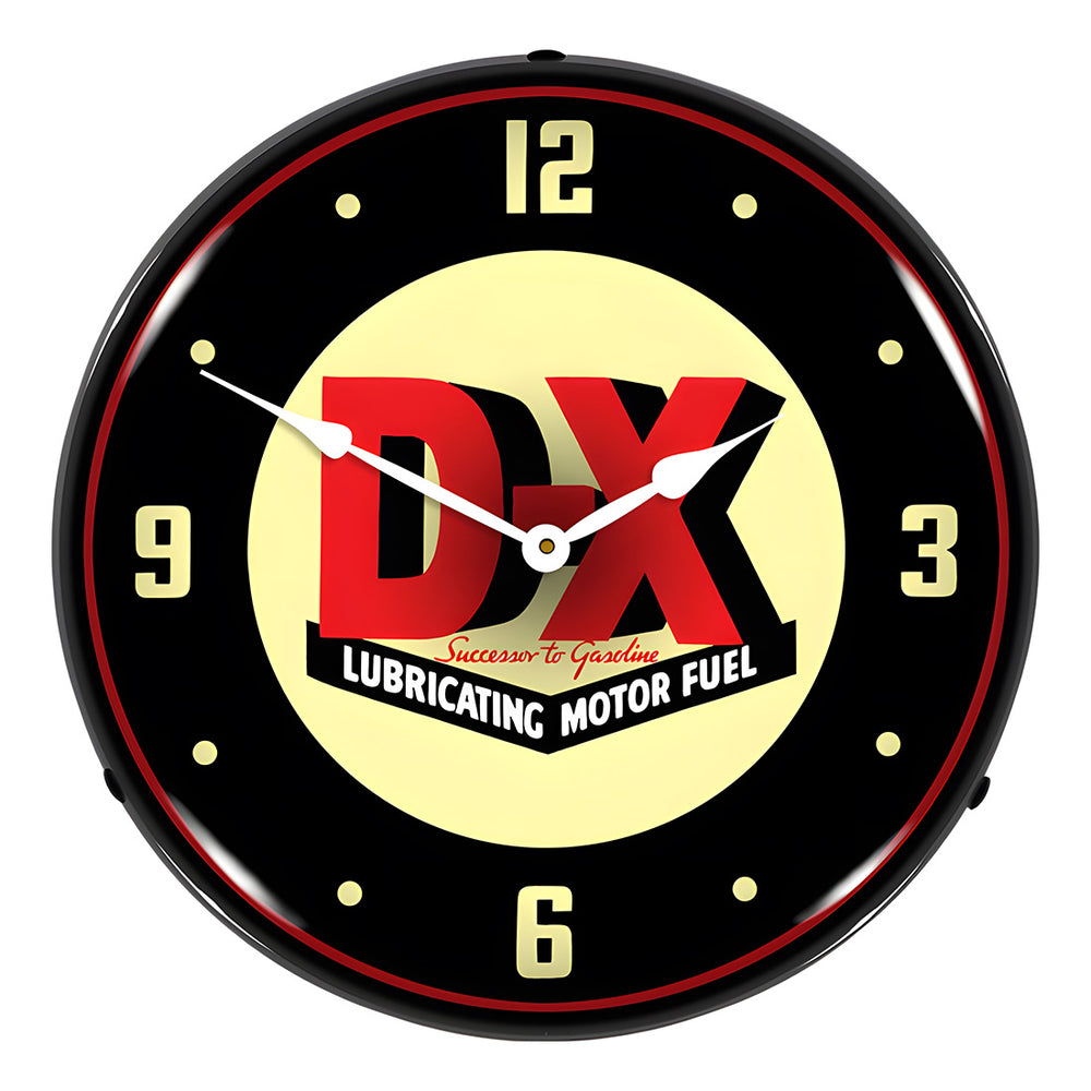 Collectable Sign and Clock DX Lubricating Motor Fuel Backlit Wall Clock-1902877-Garage Giant