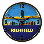 Collectable Sign and Clock Richfield Gas Station Backlit Wall Clock-1902887-Garage Giant 