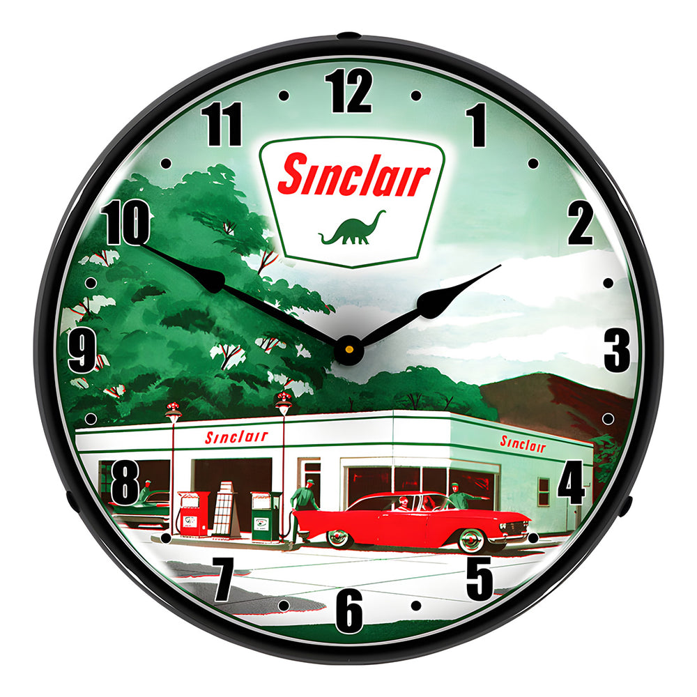 Collectable Sign and Clock Sinclair Gas Station Backlit Wall Clock-1904900-Garage Giant