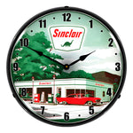 Collectable Sign and Clock Sinclair Gas Station Backlit Wall Clock-1904900-Garage Giant 