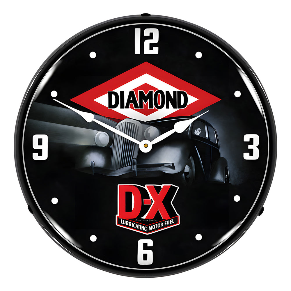Collectable Sign and Clock DX Lubricating Motor Fuel Backlit Wall Clock-1904901-Garage Giant
