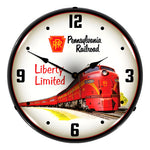 Collectable Sign and Clock Pennsylvania Railroad Liberty Limited Backlit Wall Clock-1906692-Garage Giant 