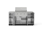 NewAge Outdoor Kitchens Outdoor Grill Island Stainless-Steel 6-Piece Cabinet Set with 1 Door, Grill Cabinet, Performance Grill and Countertops 