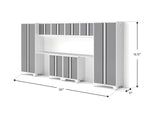NewAge Garage Cabinets Bold Series 10PC Garage Cabinetry Set, 24-Gauge Steel, Fully Welded, 156" W x 18" D x 76.75" H-56793-Garage Giant 