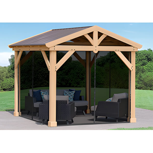 Yardistry 10 x 10 Meridian Pavilion Mesh Netting