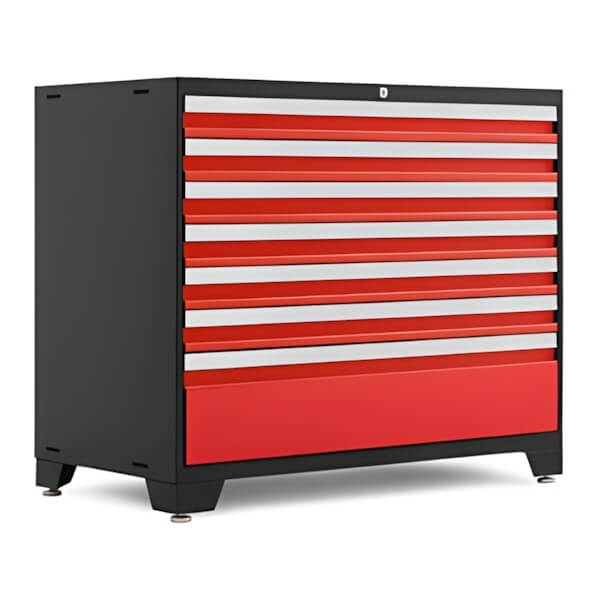 NewAge Garage Cabinets PRO Series Red 42 in. 7-Drawer Tool Cabinet-51158-Garage Giant