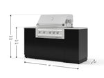 NewAge Outdoor Kitchens Outdoor Grill Island Aluminum 6-Piece Cabinet Set with 1 Door, Grill Cabinet, Platinum Grill and Countertops 