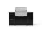 NewAge Outdoor Kitchens Outdoor Grill Island Aluminum 6-Piece Cabinet Set with 1 Door, 3 Drawer, Grill Cabinet, Performance Grill and Countertops - (Liquid Propane) 