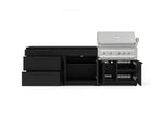 NewAge Outdoor Kitchens Stainless-Steel 5-Piece Cabinet Set with with 3-Drawer, Bar, Grill Cabinet, Platinum Grill and Countertop-73319-Garage Giant 