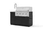 NewAge Outdoor Kitchens Outdoor Grill Island Stainless-Steel 3-Piece Cabinet Set with Sink, Grill Cabinet, and Performance Grill | 76350 