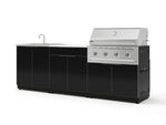 NewAge Outdoor Kitchens Aluminum 5-Piece Cabinet Set with Bar, Grill, Sink Cabinet, Performance Grill, and Countertop - (Liquid Propane) | Garage Giant 