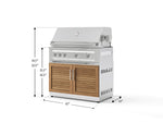 NewAge Outdoor Kitchens Stainless Steel 2-Piece Cabinet set with Grill Cabinet and Platinum Grill-74817-Garage Giant 