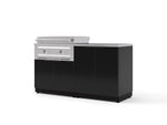 NewAge Outdoor Kitchens Aluminum 4-Piece Cabinet Set with Base, Grill Cabinet, Platinum Griddle and Countertop-74972-Garage Giant 