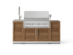 NewAge Outdoor Kitchens Outdoor Grill Island Stainless-Steel 5-Piece Cabinet Set with Sink, 1 Door, Grill Cabinet, Platinum Grill and Stainless Steel Countertop - (Liquid Propane)-92535-Garage Giant 