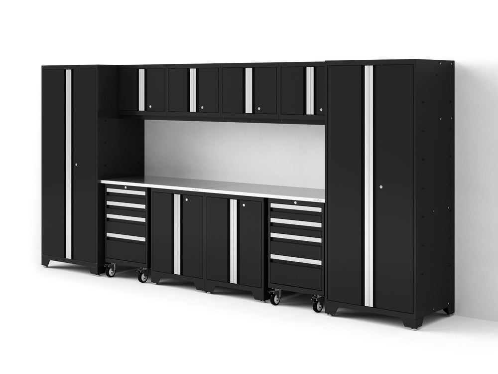 NewAge Garage Cabinets Bold Series XL 12-Piece Garage Cabinets Set with Tool, Base, Wall Cabinets and 30 in. Lockers-64041-Garage Giant