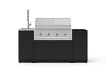 NewAge Outdoor Kitchens Outdoor Grill Island Stainless-Steel 5-Piece Cabinet Set with Sink, 3 Drawer, Grill Cabinet, Performance Grill and Stainless Steel Countertop - (Natural Gas) 