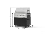 NewAge Outdoor Kitchens Stainless Steel 2-Piece Cabinet set with Casters Grill Cabinet and Platinum Grill-72904-Garage Giant 