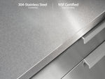 NewAge Outdoor Kitchens 4-Piece Cabinet Set in Stainless Steel with Covers-65102-Garage Giant 