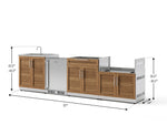 NewAge Outdoor Kitchens Stainless Steel 4-Piece Cabinet Set with Sink, Bar, Grill Cabinet and Fridge-66367-Garage Giant 
