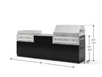 NewAge Outdoor Kitchens Aluminum 6-Piece Cabinet Set with 3 Drawer, Grill Cabinet, Platinum Griddle, Grill and Countertop-75179-Garage Giant 