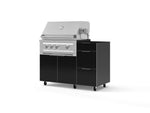 NewAge Outdoor Kitchens Outdoor Grill Island Aluminum 3-Piece Cabinet Set with Casters and 3-Drawer, Grill Cabinet and Platinum Grill - (Liquid Propane) | Garage Giant 