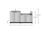 NewAge Outdoor Kitchens Stainless Steel 2-Piece Cabinet set with Sink and Grill Cabinet-67611-Garage Giant 
