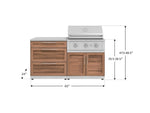 NewAge Outdoor Kitchens Stainless Steel 4-Piece Cabinet Set with 3 Drawer, Grill Cabinet, Performance Grill and Countertop-67287-Garage Giant 