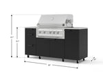 NewAge Outdoor Kitchens Outdoor Grill Island Stainless-Steel 6-Piece Cabinet Set with Casters 1 Door, 3 Drawer, Grill Cabinet, Platinum Grill, Countertops 