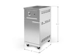 NewAge Outdoor Kitchens Stainless Steel Platinum Side Burner with Cart and Casters-66287-Garage Giant 