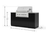 NewAge Outdoor Kitchens Outdoor Grill Island Aluminum 5-Piece Cabinet Set with Sink, 1 Door, Grill Cabinet, Platinum Grill and Stainless Steel Countertop 