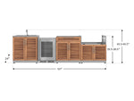 NewAge Outdoor Kitchens Stainless Steel 4-Piece Cabinet Set with Sink, Bar, Grill Cabinet and Fridge-66382-Garage Giant 