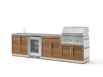 NewAge Outdoor Kitchens Stainless Steel 6-Piece Cabinet Set with Sink, Bar, Grill Cabinet, Performance Grill, Countertop and Fridge-66385-Garage Giant 