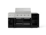 NewAge Outdoor Kitchens Outdoor Grill Island Aluminum 6-Piece Cabinet Set with 1-Door, Grill Cabinet, Performance Grill, Side Burner and Countertop 