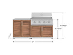 NewAge Outdoor Kitchens Stainless Steel 4-Piece Cabinet Set with 2 Door, Grill Cabinet, Performance Grill and Countertop-67379-Garage Giant 