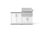 NewAge Outdoor Kitchens Stainless-Steel 4-Piece Cabinet Set with Base, Grill Cabinet, Platinum Grill, and Countertop-73560-Garage Giant 