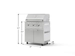 NewAge Outdoor Kitchens Stainless Steel 2-Piece Cabinet set with Casters, Grill Cabinet and Performance Grill-72945-Garage Giant 