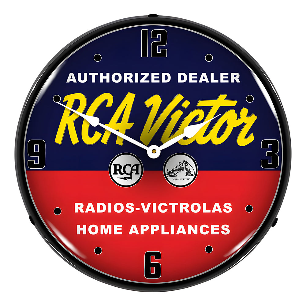Collectable Sign and Clock RCA Victor Authorized Dealer Backlit Wall Clock-20031077-Garage Giant