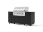 NewAge Outdoor Kitchens Outdoor Grill Island Stainless-Steel 6-Piece Cabinet Set with Casters 1 Door, 3 Drawer, Grill Cabinet, Performance Grill and Dekton in Aeris Countertops - (Liquid Propane) | Garage Giant 