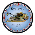 Collectable Sign and Clock State of Kentucky Backlit Wall Clock-20041099-Garage Giant 