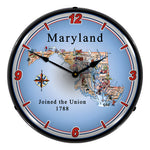 Collectable Sign and Clock State of Maryland Backlit Wall Clock-20041102-Garage Giant 