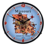 Collectable Sign and Clock State of Missouri Backlit Wall Clock-20041107-Garage Giant 