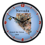 Collectable Sign and Clock State of Nevada Backlit Wall Clock-20041110-Garage Giant 