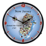 Collectable Sign and Clock State of New Jersey Backlit Wall Clock-20041112-Garage Giant 