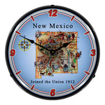 Collectable Sign and Clock State of New Mexico Backlit Wall Clock-20041113-Garage Giant 