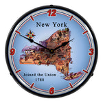 Collectable Sign and Clock State of New York Backlit Wall Clock-20041114-Garage Giant 
