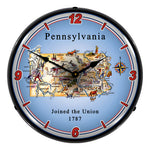 Collectable Sign and Clock State of Pennsylvania Backlit Wall Clock-20041120-Garage Giant 