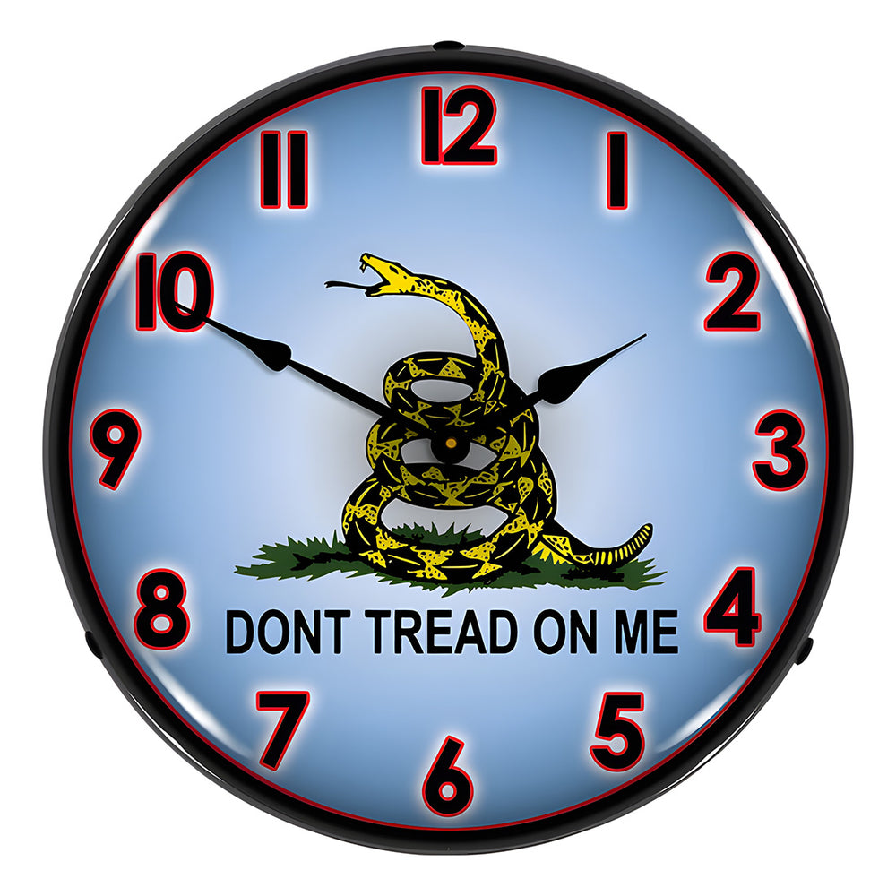 Collectable Sign and Clock Don't Tread on Me Backlit Wall Clock-20061133-Garage Giant